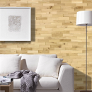 Wodewa 200 - 3D Massivholz Wandverkleidung - Eiche Rustikal strukturiert (Natur)